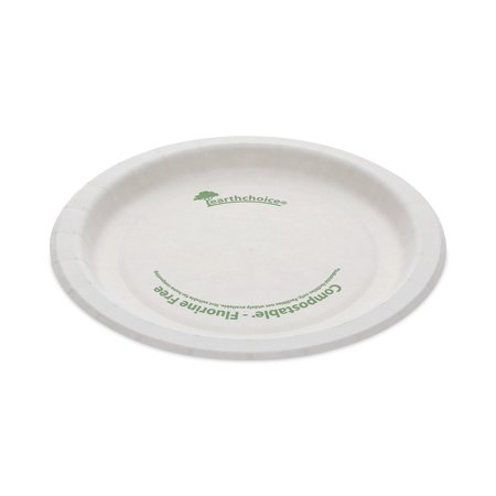 PACTIV EarthChoice Pressware Compostable Dinnerware, Plate, 6", White, PK750 PK PSP06EC